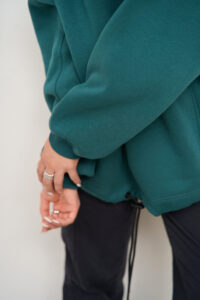 Тепле жіноче Худі OVERSIZE Зелений 4