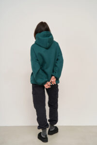 Тепле жіноче Худі OVERSIZE Зелений 7