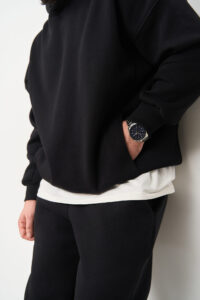 Теплий чоловічий костюм худі OVERSIZE + джогери Чорний 6