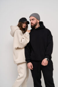 Теплий чоловічий костюм худі OVERSIZE + джогери Чорний 7