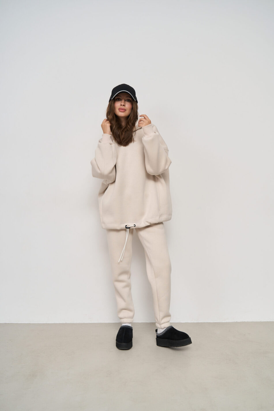 Теплий жіночий костюм OVERSIZE худі + джогери Таш