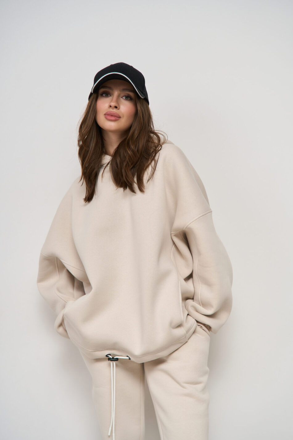 Теплий жіночий костюм OVERSIZE худі + джогери Таш 2