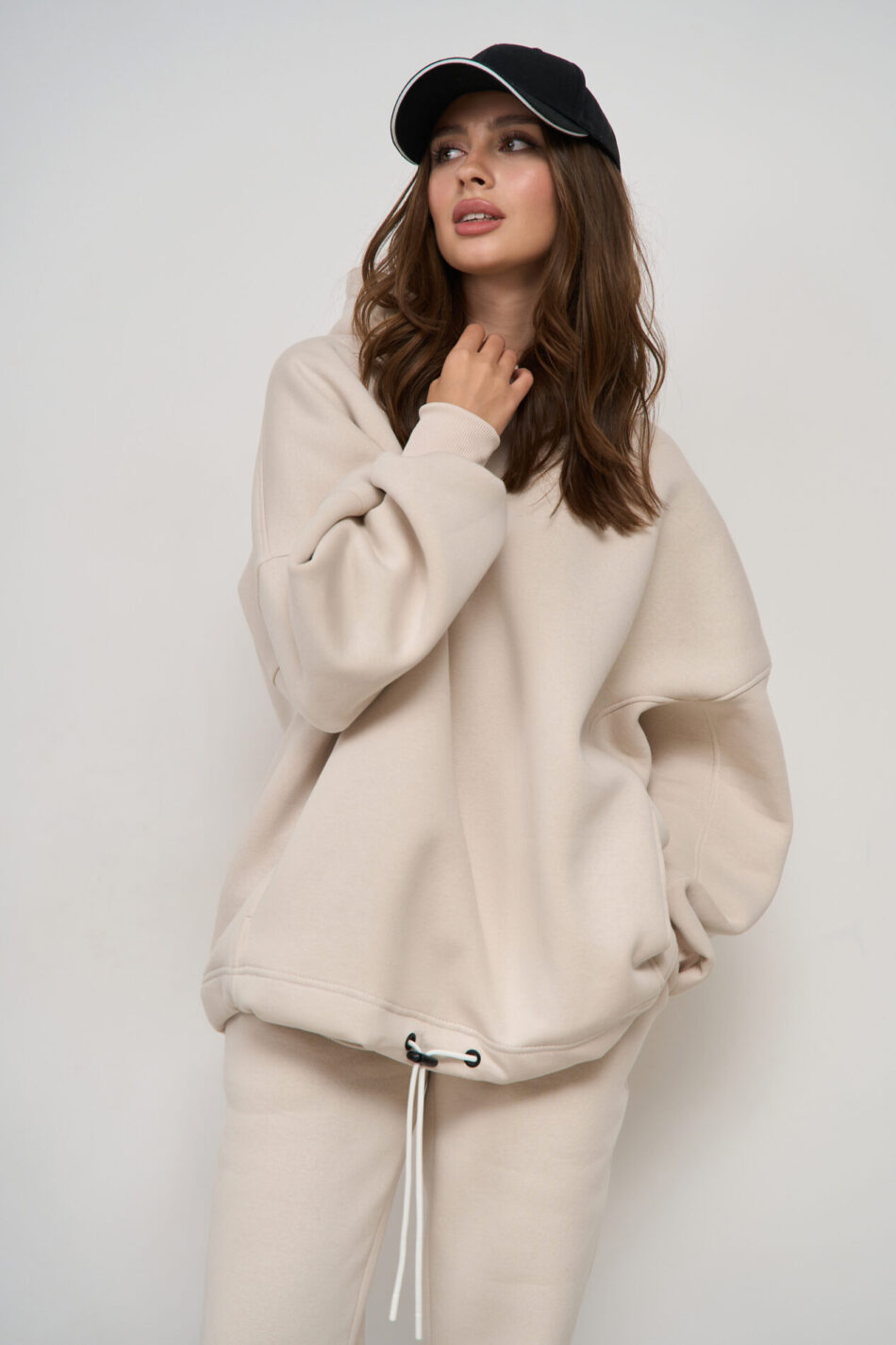 Теплий жіночий костюм OVERSIZE худі + джогери Таш 3