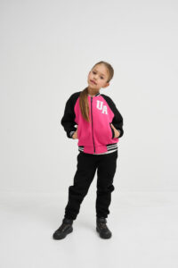 Теплий костюм для Дівчинки на замку Fleece Fly UA Kids Чорний + Барбі