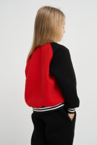 Теплий костюм для Дівчинки на замку Fleece Fly UA Kids Чорний + Червоний 6
