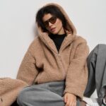 Курточка Тедді барашка Megan з капюшоном Капучино