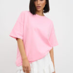 Футболка OVERSIZE з Вишивкою AMORE Рожевий