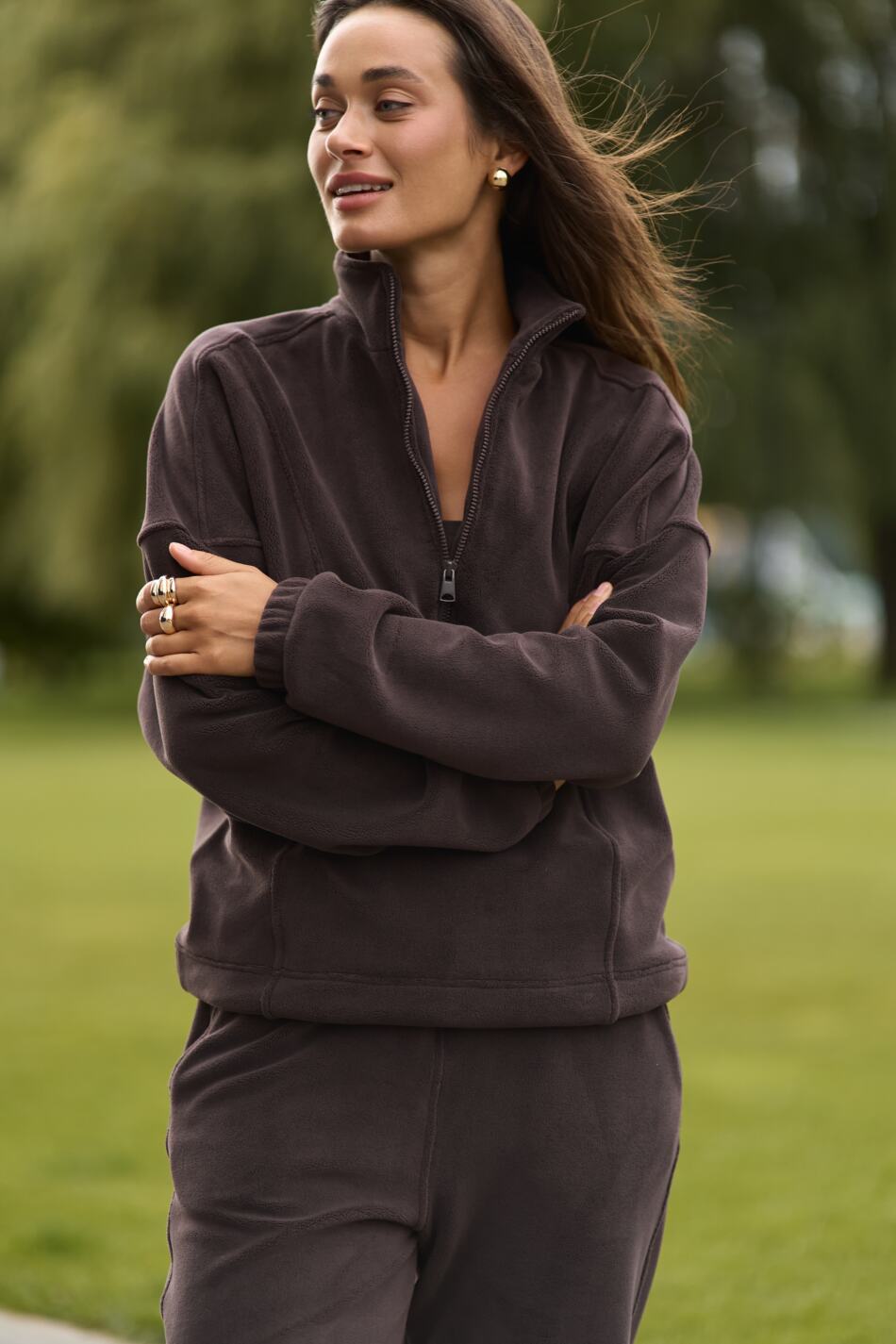 Теплий жіночий костюм на флісі Teddy Fleece Шоколадний - Зображення 8