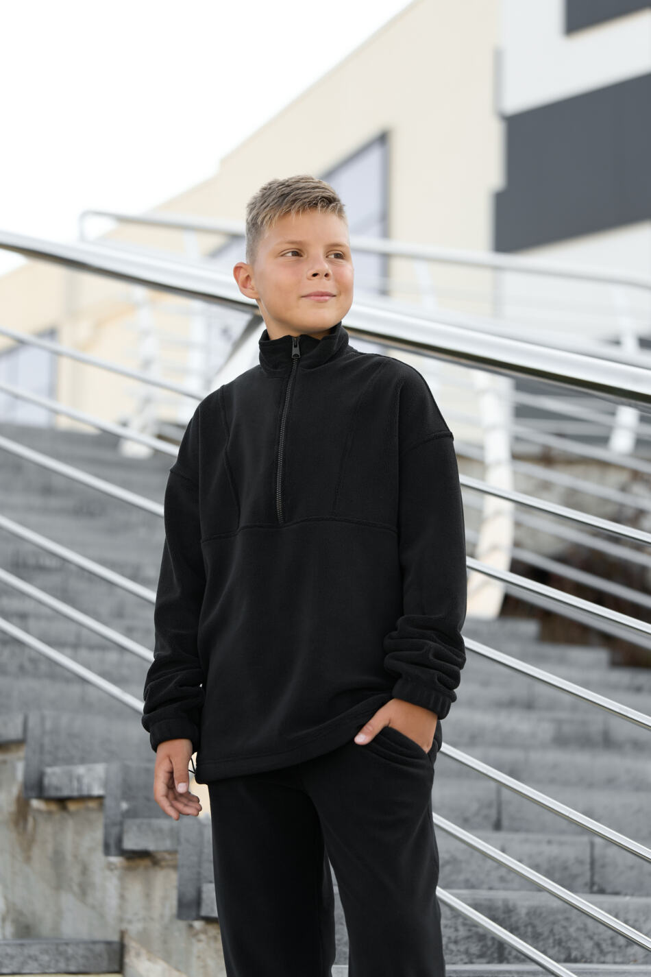 Спортивний дитячий костюм Fleece Teddy Чорний - Зображення 3