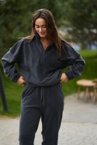 Теплий жіночий костюм на флісі Teddy Fleece Графіт - Зображення 5