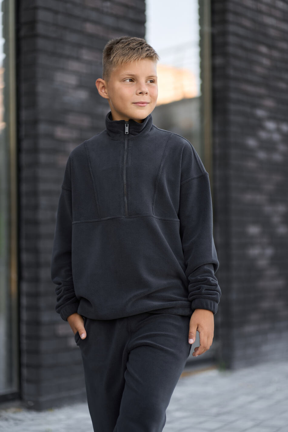 Спортивний дитячий костюм Fleece Teddy Графіт - Зображення 9