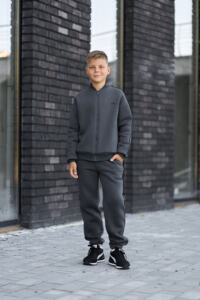 Теплий Спортивний дитячий костюм Fleece Sky Графіт