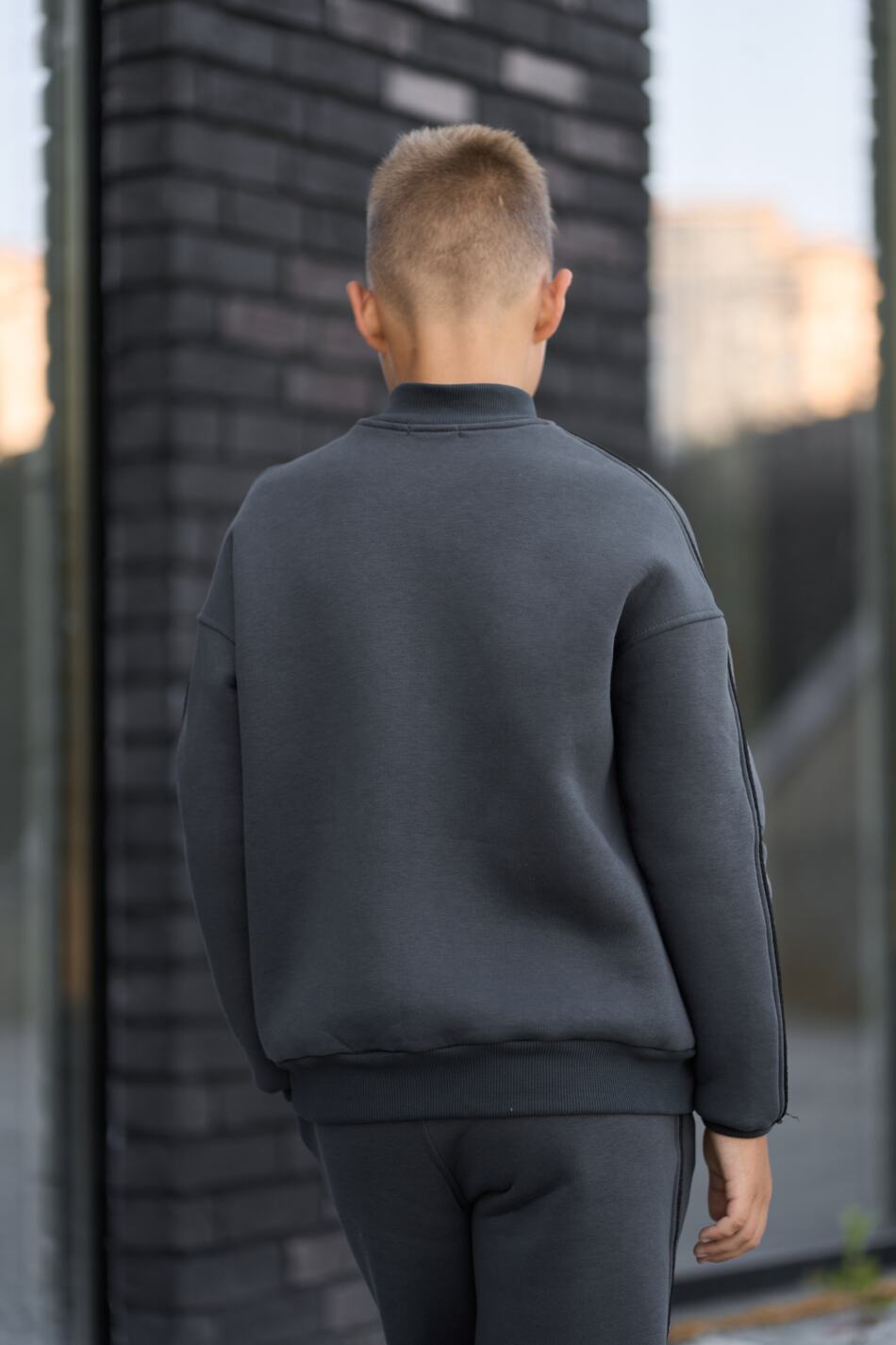 Теплий Спортивний дитячий костюм Fleece Sky Графіт - Зображення 11