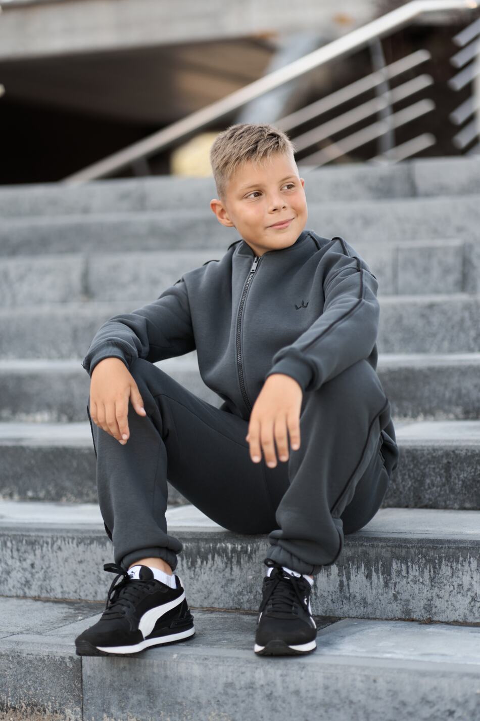 Теплий Спортивний дитячий костюм Fleece Sky Графіт - Зображення 14