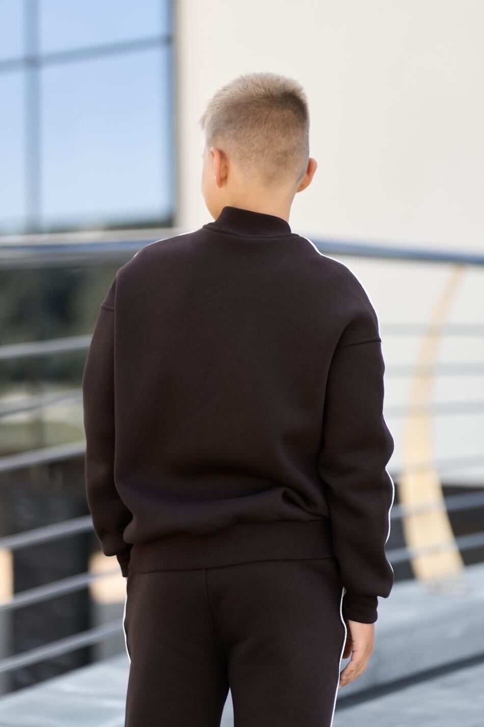 Теплий Спортивний дитячий костюм Fleece Sky Шоколадний - Зображення 7