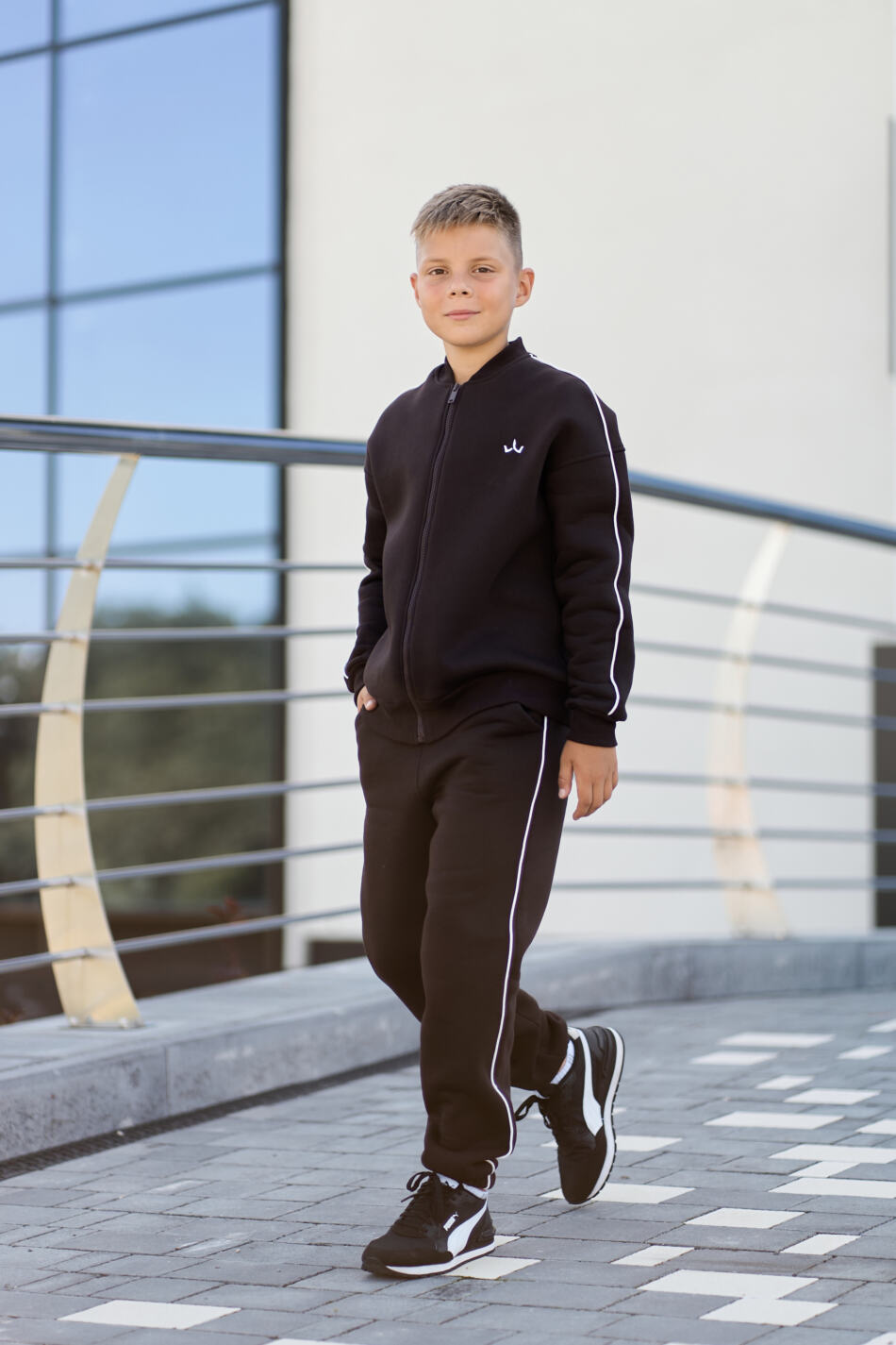 Теплий Спортивний дитячий костюм Fleece Sky Шоколадний - Зображення 12