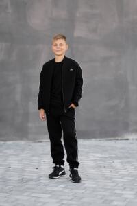 Теплий Спортивний дитячий костюм Fleece Sky Чорний - Зображення 3