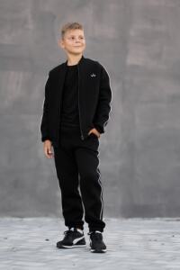 Теплий Спортивний дитячий костюм Fleece Sky Чорний - Зображення 4