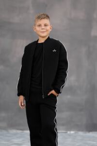 Теплий Спортивний дитячий костюм Fleece Sky Чорний - Зображення 5