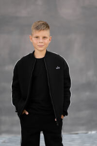 Теплий Спортивний дитячий костюм Fleece Sky Чорний - Зображення 9
