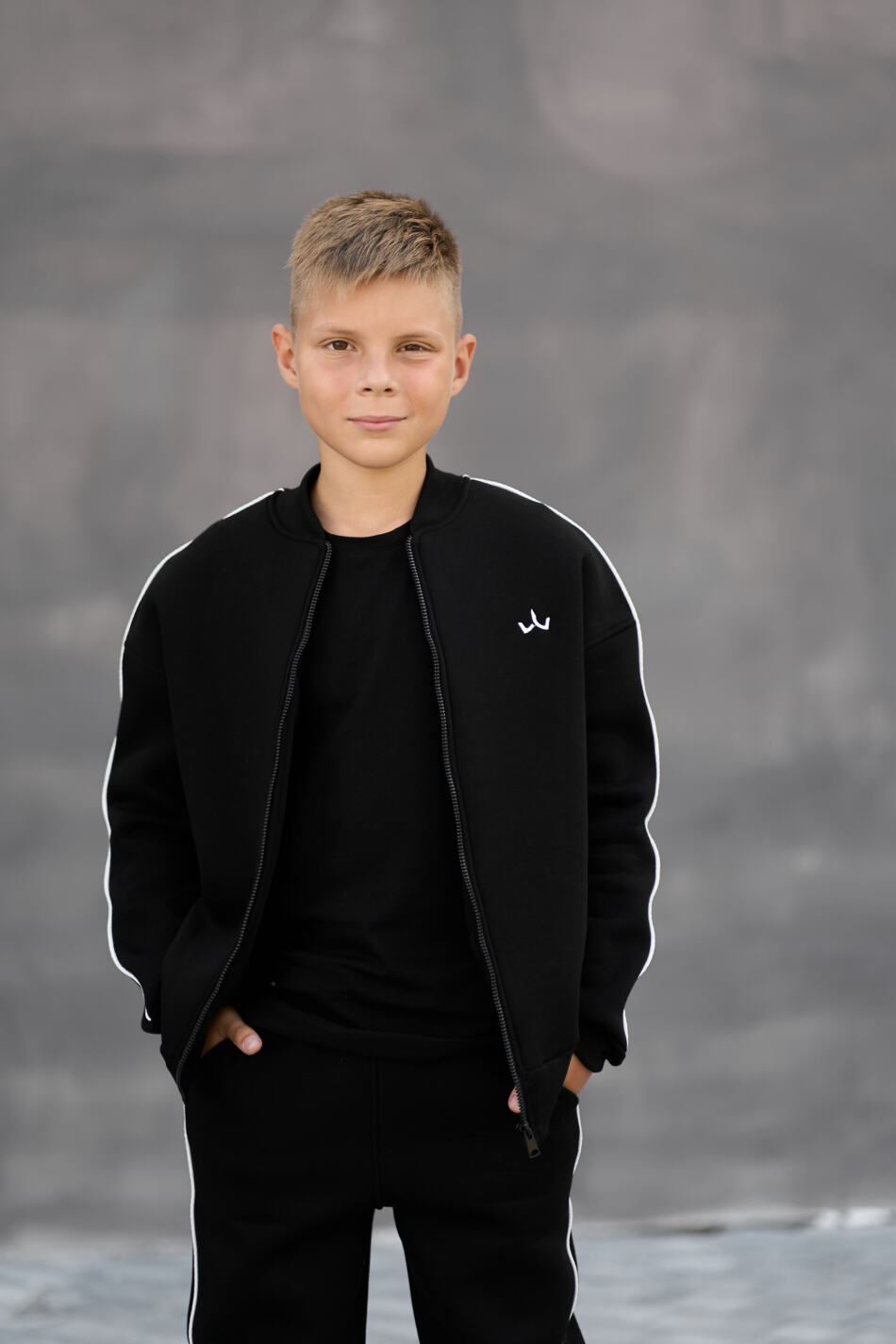 Теплий Спортивний дитячий костюм Fleece Sky Чорний - Зображення 9