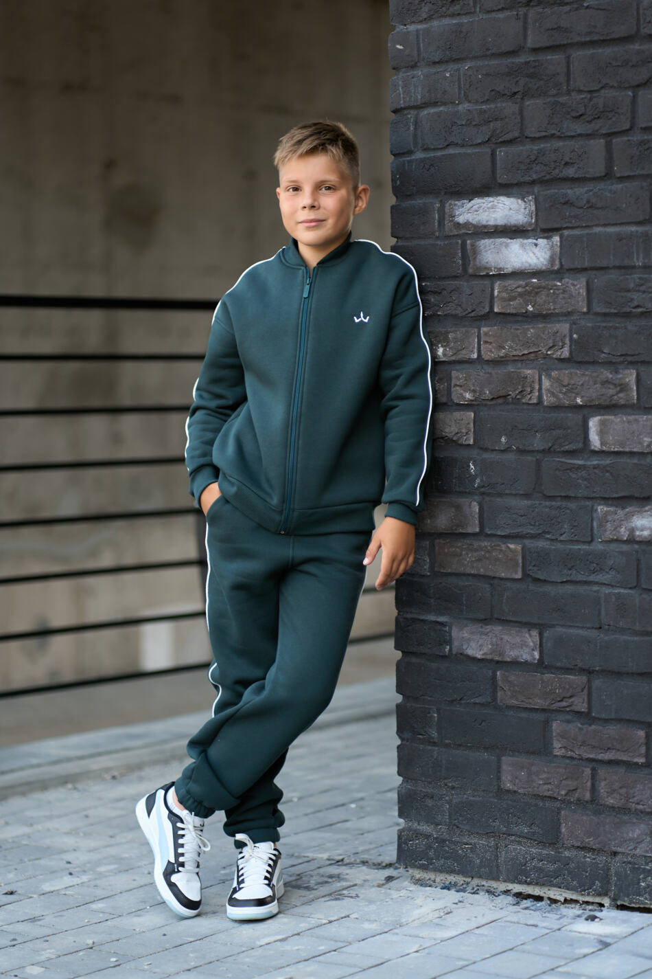 Теплий Спортивний дитячий костюм Fleece Sky Зелений - Зображення 6