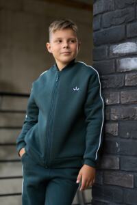 Теплий Спортивний дитячий костюм Fleece Sky Зелений - Зображення 7