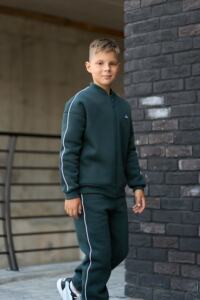 Теплий Спортивний дитячий костюм Fleece Sky Зелений - Зображення 12