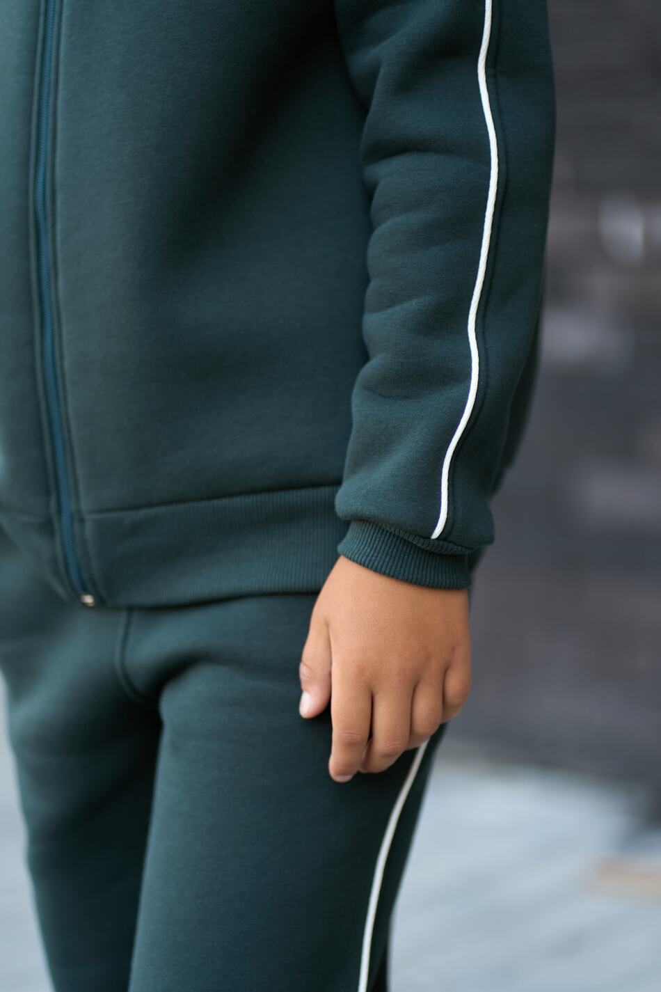 Теплий Спортивний дитячий костюм Fleece Sky Зелений - Зображення 16