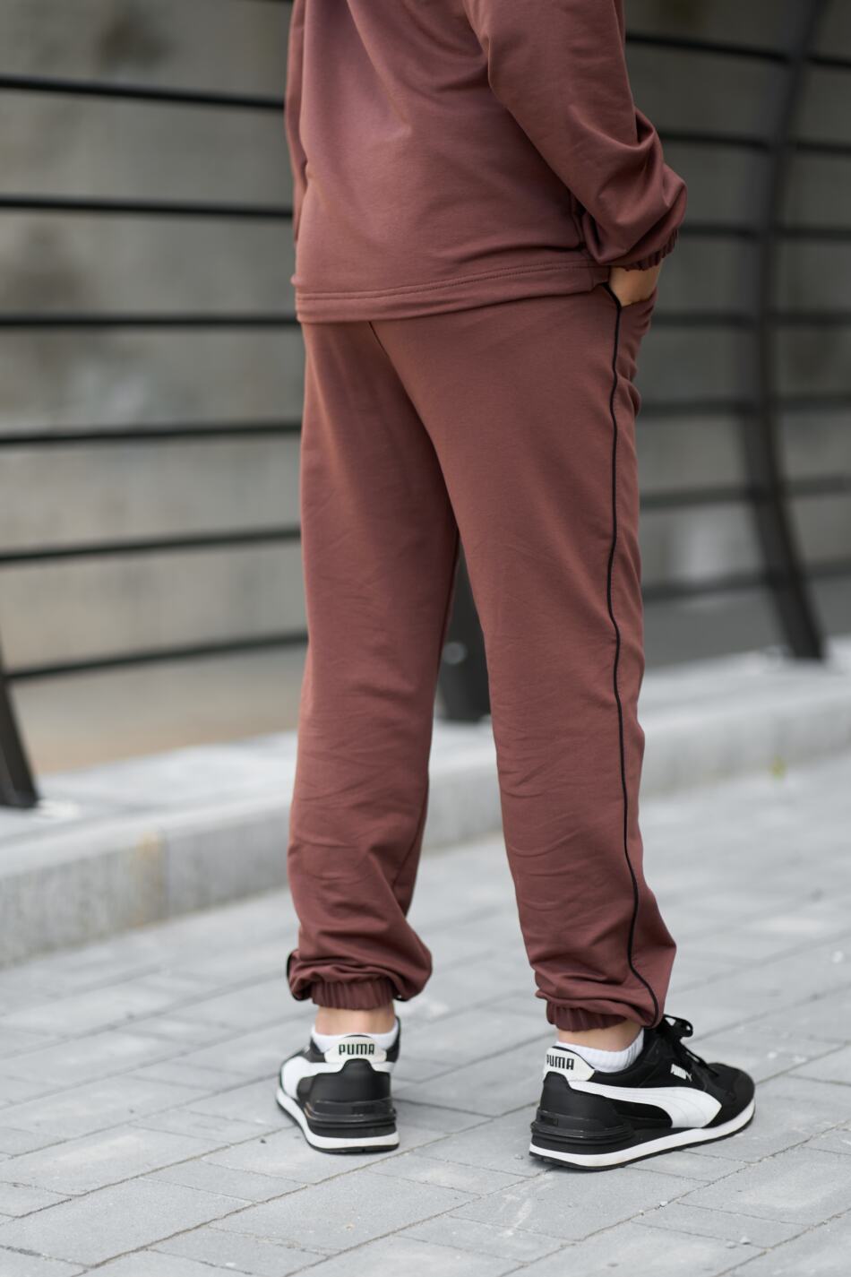 Спортивний костюм Urban двунитка Шоколадний - Зображення 5