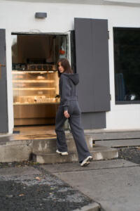 Теплий жіночий костюм з палаццо SOPHIA Графіт - Зображення 14