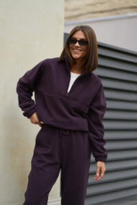 Теплий жіночий костюм на флісі Teddy Fleece Deep Plum - Зображення 2