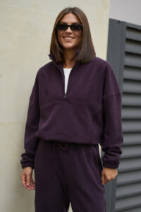 Теплий жіночий костюм на флісі Teddy Fleece Deep Plum