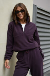 Теплий жіночий костюм на флісі Teddy Fleece Deep Plum - Зображення 6