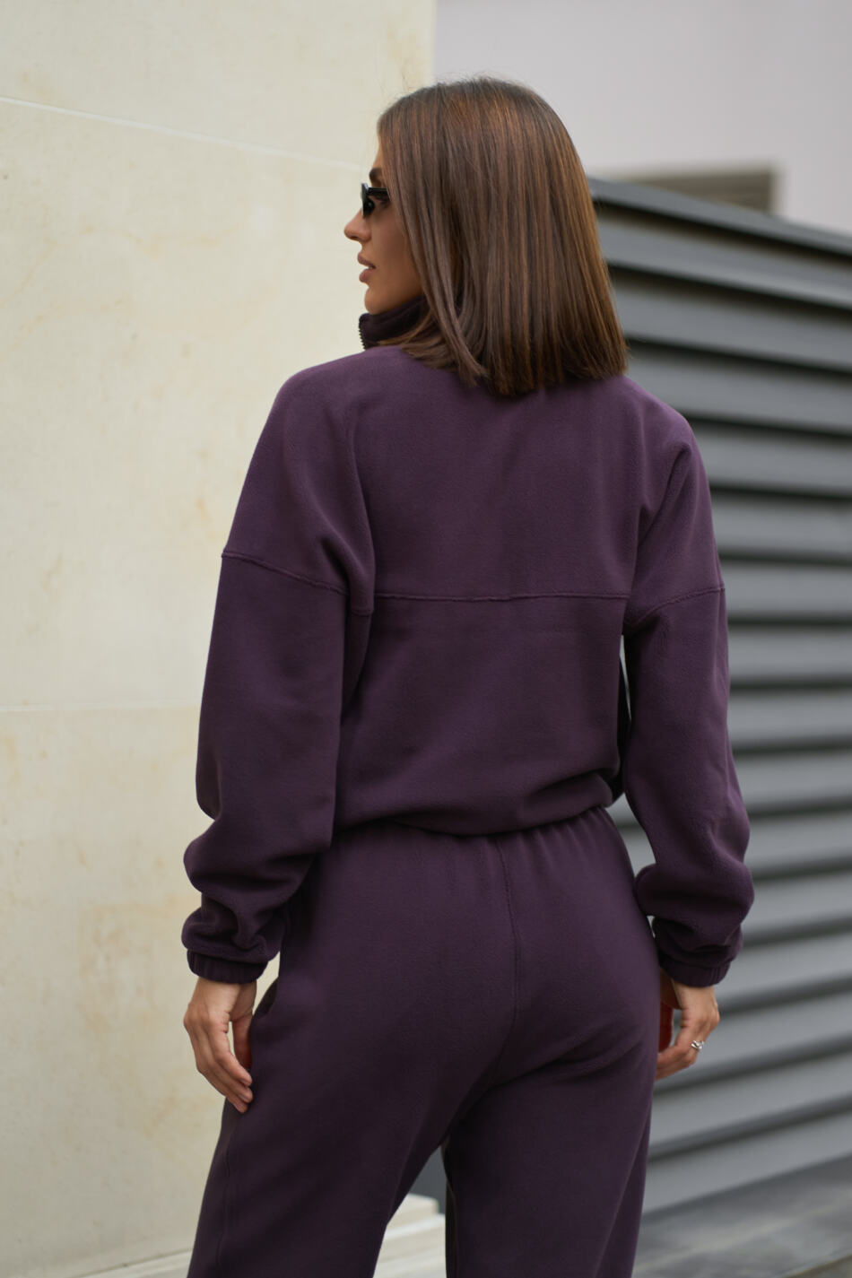 Теплий жіночий костюм на флісі Teddy Fleece Deep Plum - Зображення 7