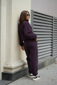 Теплий жіночий костюм на флісі Teddy Fleece Deep Plum - Зображення 9