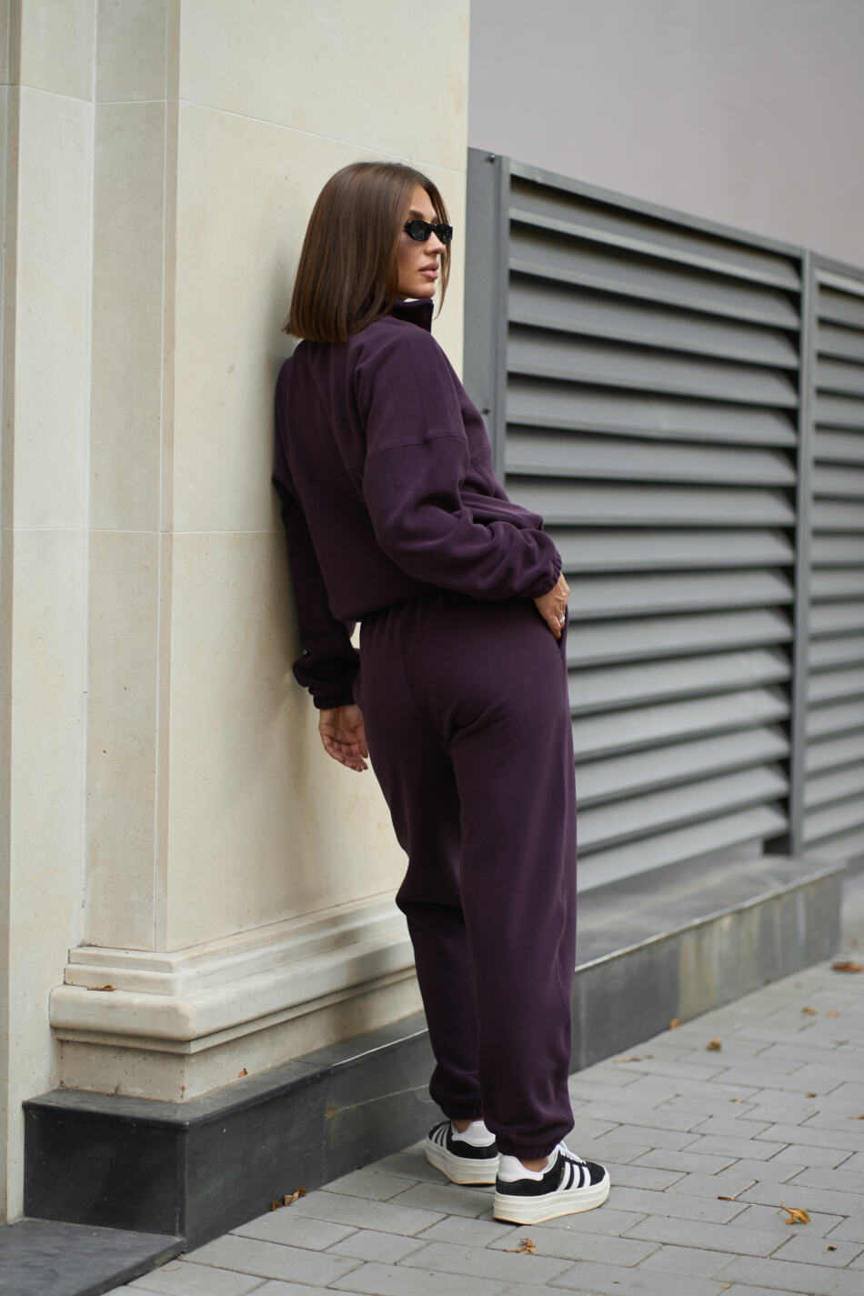 Теплий жіночий костюм на флісі Teddy Fleece Deep Plum - Зображення 9