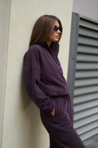 Теплий жіночий костюм на флісі Teddy Fleece Deep Plum - Зображення 10