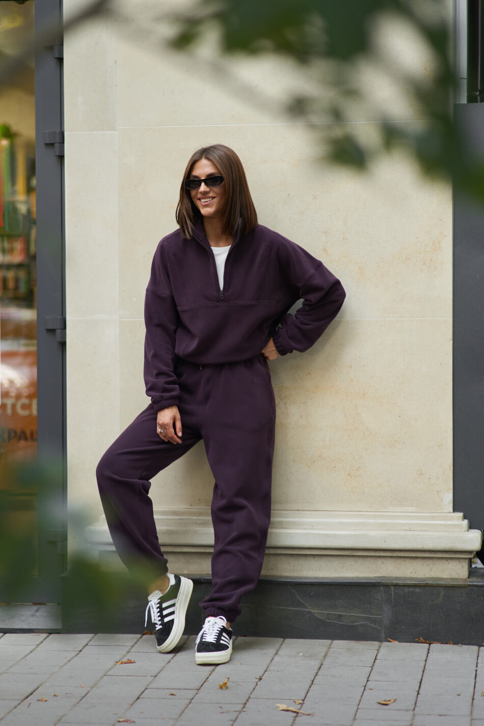 Теплий жіночий костюм на флісі Teddy Fleece Deep Plum - Зображення 11
