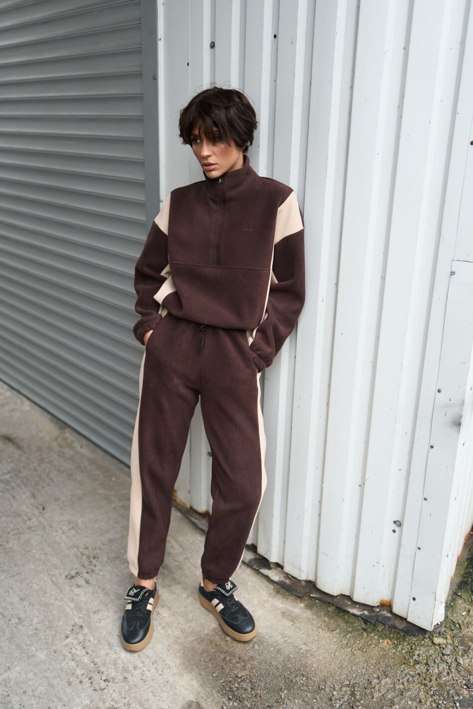 Спортивний костюм Polara від Fanme, з тканини Polar Fleece Шоколадний - Зображення 15