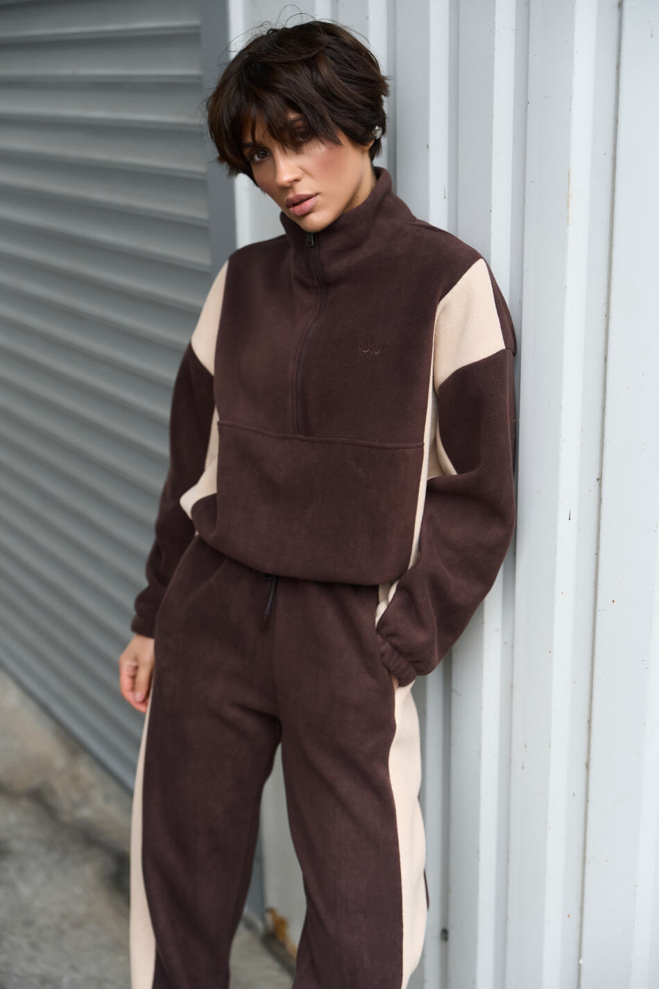 Спортивний костюм Polara від Fanme, з тканини Polar Fleece Шоколадний - Зображення 12