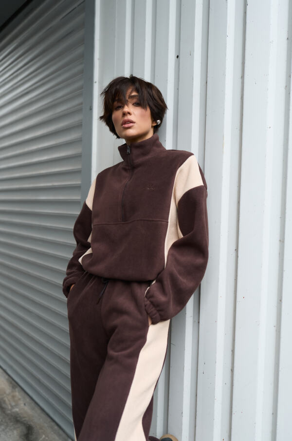 Спортивний костюм Polara від Fanme, з тканини Polar Fleece Шоколадний