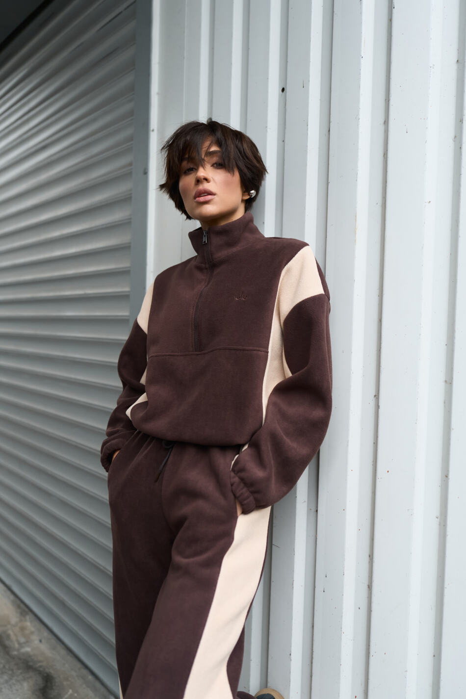 Спортивний костюм Polara від Fanme, з тканини Polar Fleece Шоколадний - Зображення 1