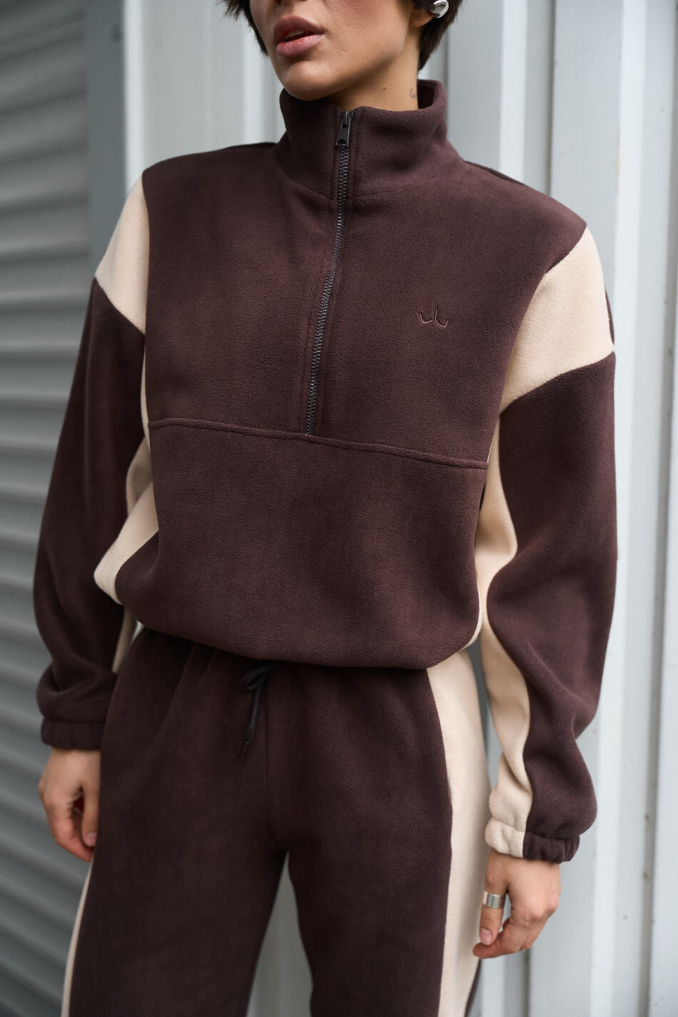 Спортивний костюм Polara від Fanme, з тканини Polar Fleece Шоколадний - Зображення 9