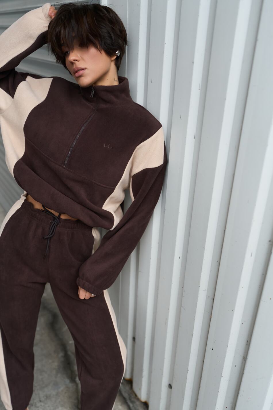 Спортивний костюм Polara від Fanme, з тканини Polar Fleece Шоколадний - Зображення 3