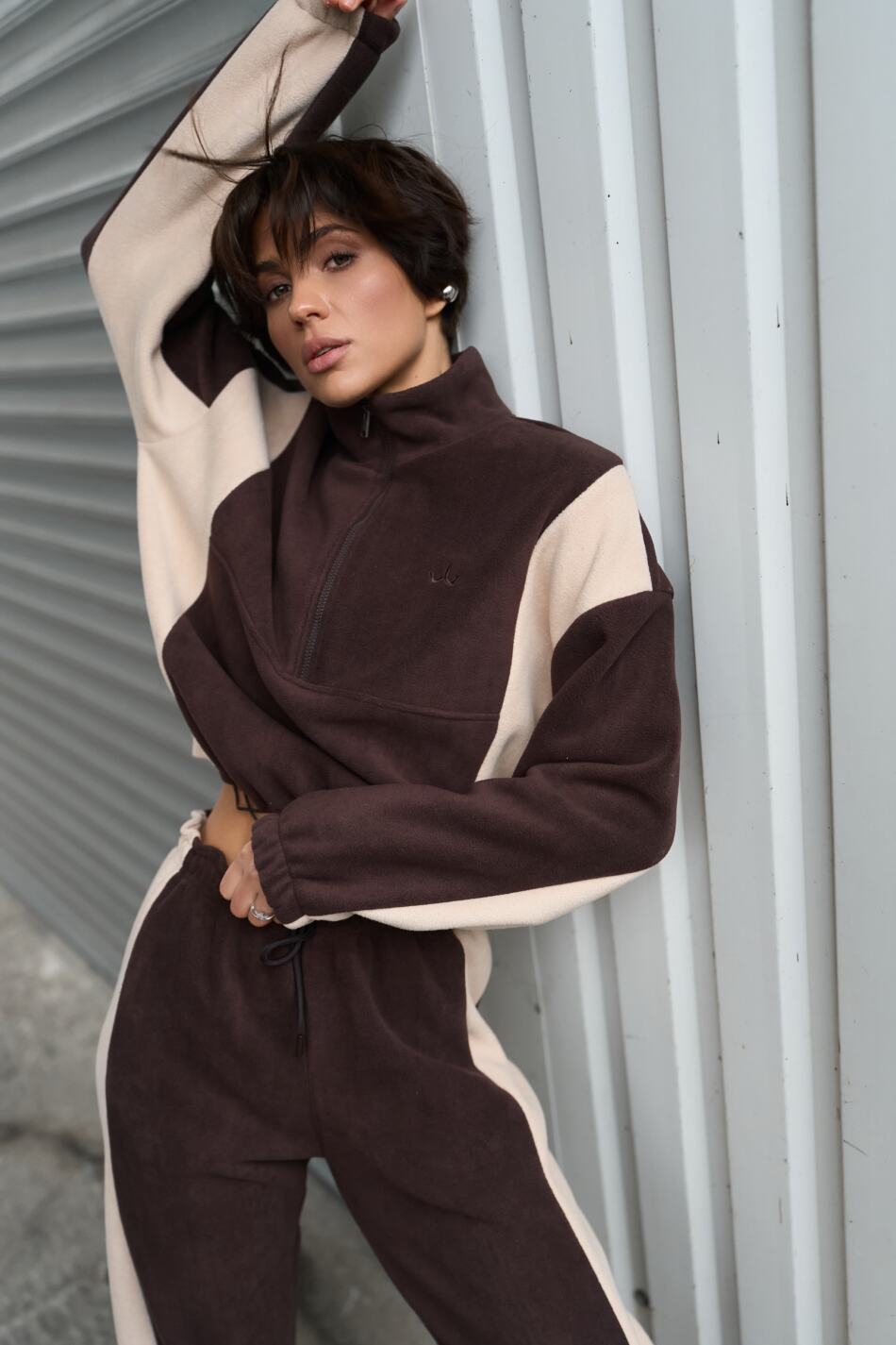 Спортивний костюм Polara від Fanme, з тканини Polar Fleece Шоколадний - Зображення 2