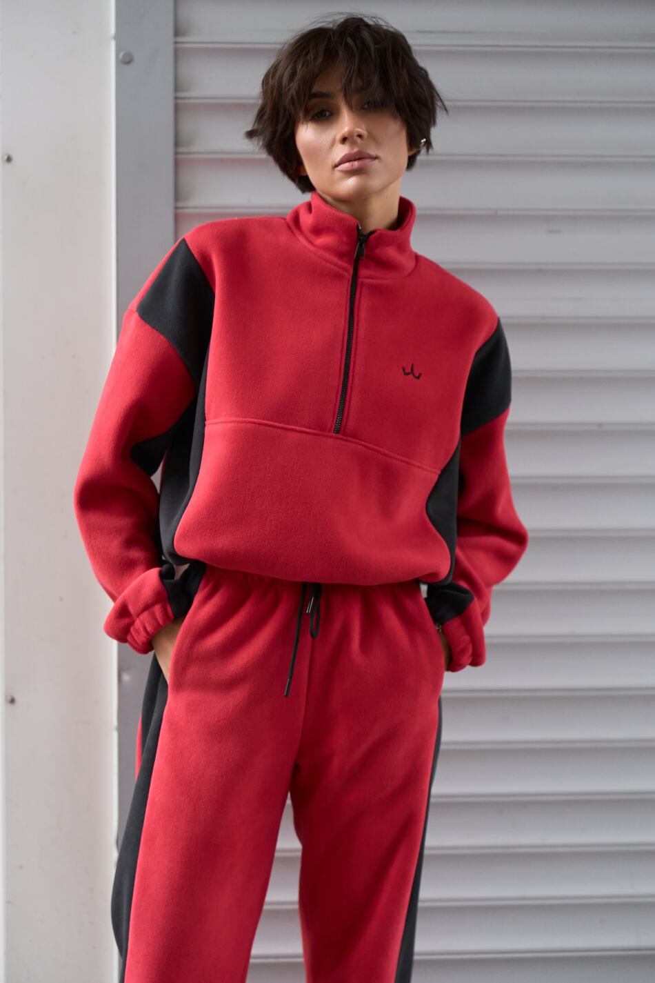 Спортивний костюм Polara від Fanme, з тканини Polar Fleece Червоний - Зображення 1