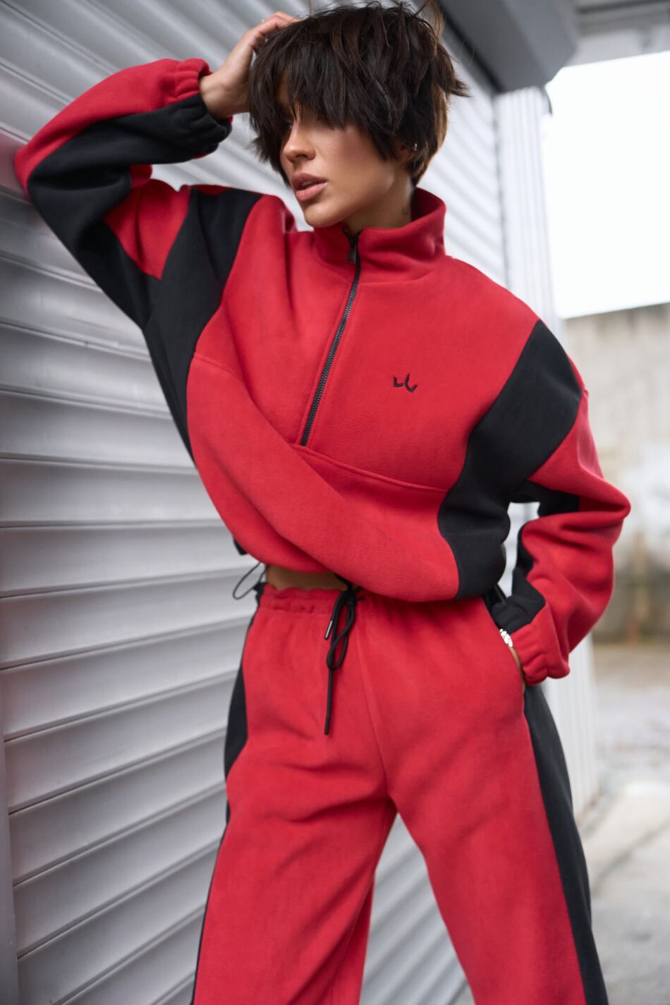 Спортивний костюм Polara від Fanme, з тканини Polar Fleece Червоний - Зображення 5