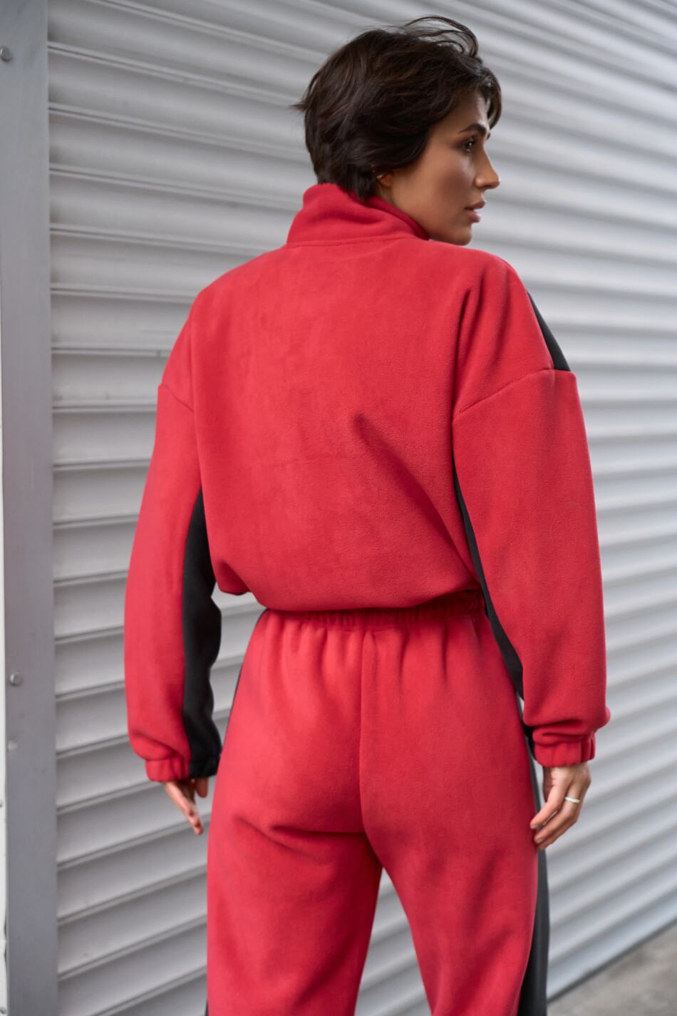 Спортивний костюм Polara від Fanme, з тканини Polar Fleece Червоний - Зображення 3