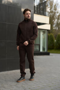 Теплий чоловічий костюм зі стойкою Maverick Шоколадний - Зображення 3